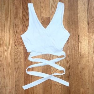Wrap cropped top from Hollister